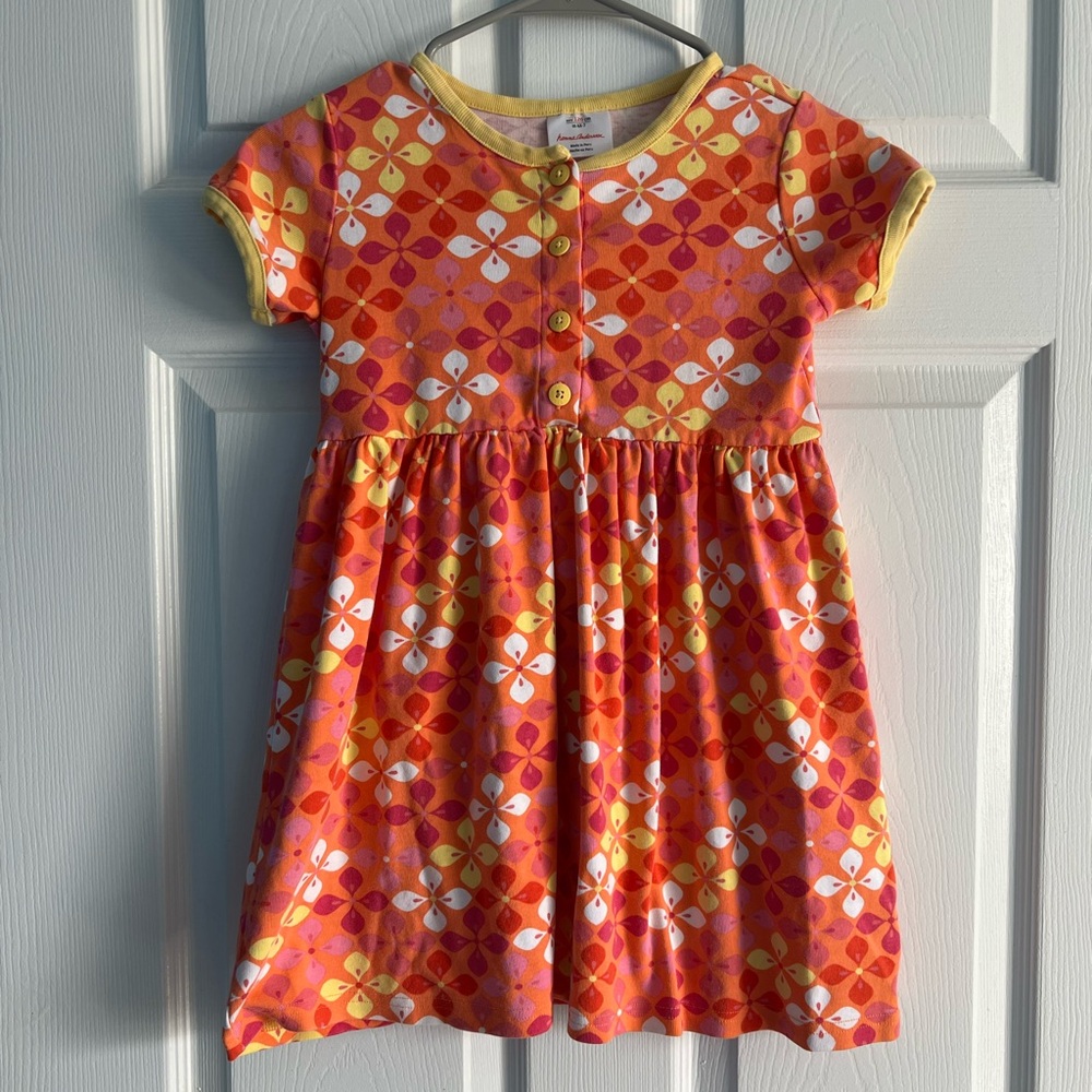 Hanna Andersson Orange and Yellow Kids Dress